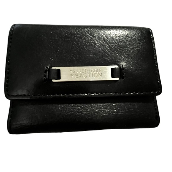 Kenneth Cole Reaction Handbags - Kenneth Cole Reaction Black Wallet with clasp  and tri fold